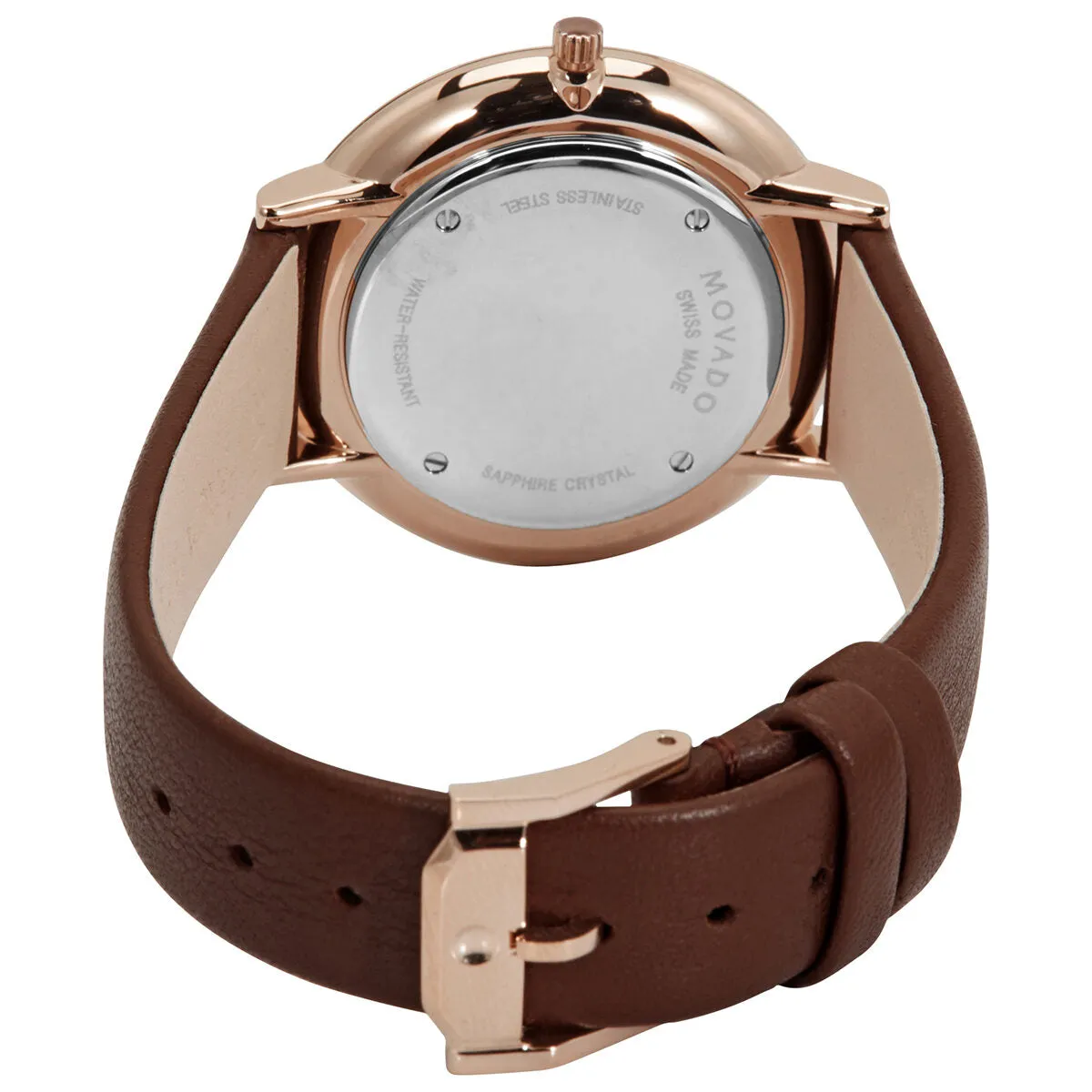 Movado Modern 47 Quartz Brown Dial Ladies Watch 0607405