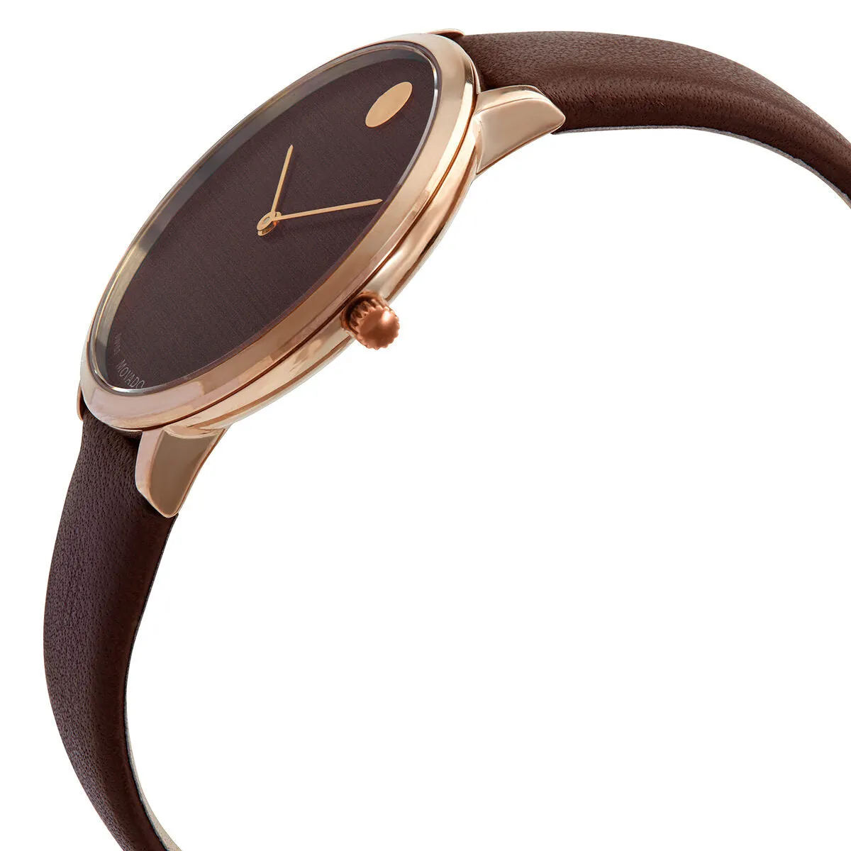 Movado Modern 47 Quartz Brown Dial Ladies Watch 0607405