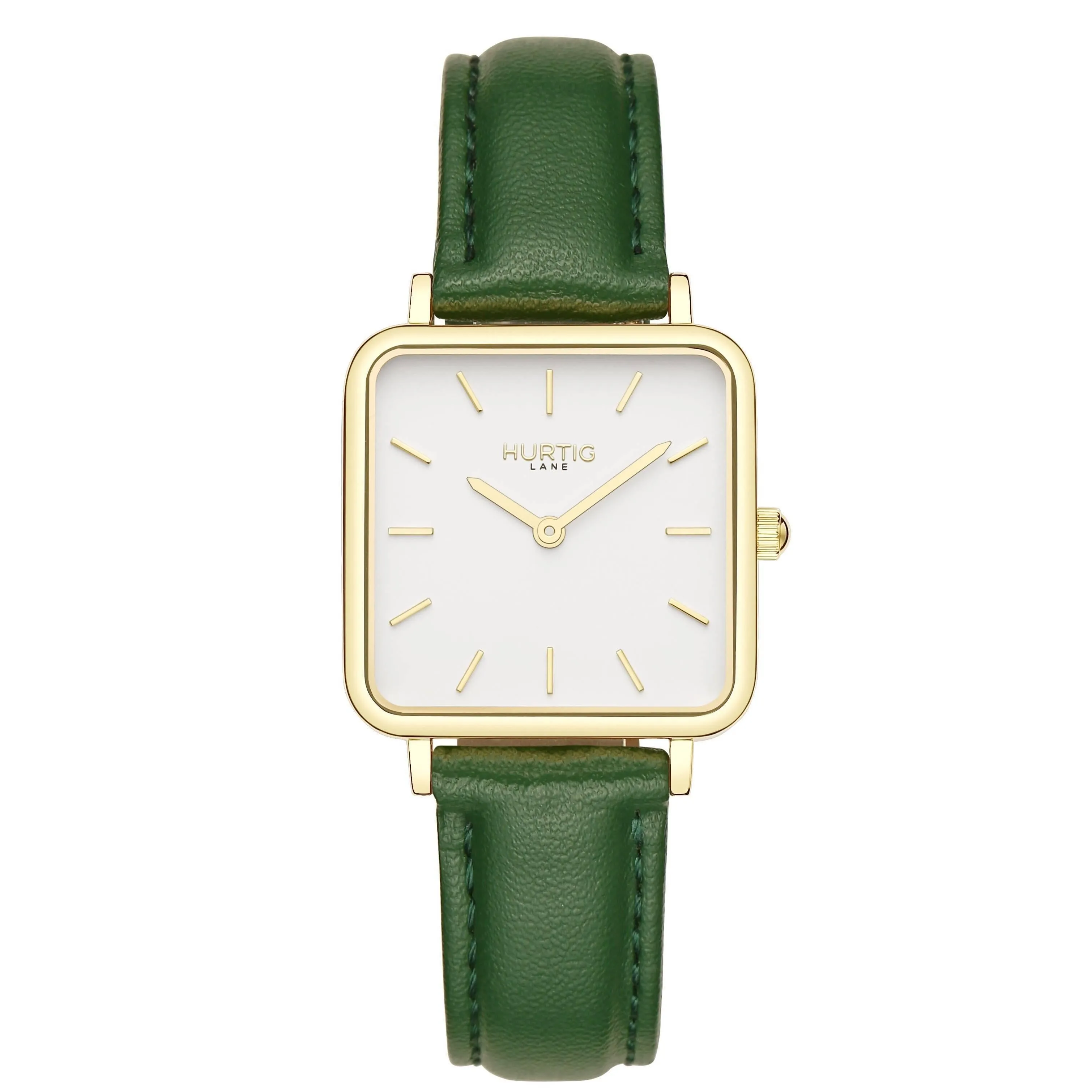 Neliö Square Stainless Steel Watch Gold, White & Gold