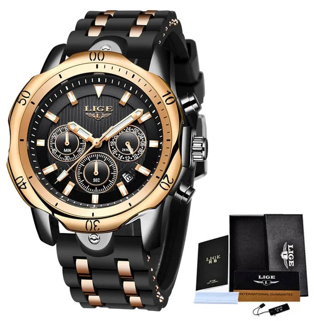 New Fashion Men Top Brand Waterproof Quart Wrist-Watch