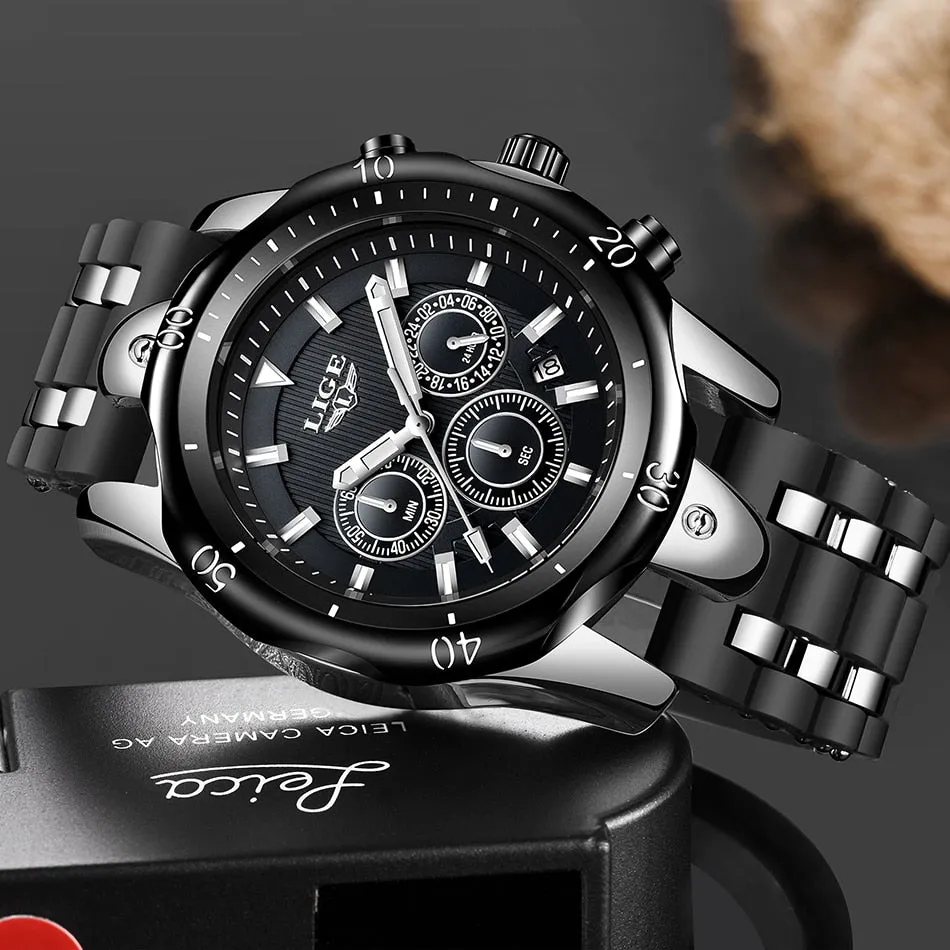 New Fashion Men Top Brand Waterproof Quart Wrist-Watch