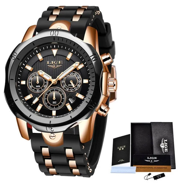 New Fashion Men Top Brand Waterproof Quart Wrist-Watch