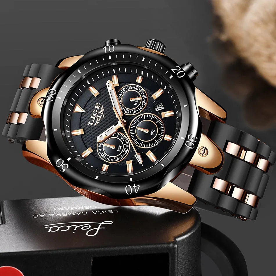 New Fashion Men Top Brand Waterproof Quart Wrist-Watch