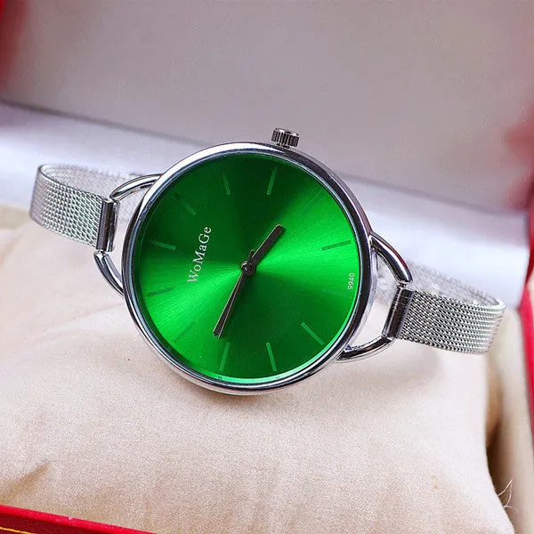 New Fashion Silver Watches for Women Dress Watches Quartz Watch Stainless Steel Watches Relogio Feminino Gift Clock