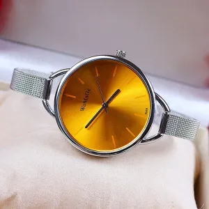 New Fashion Silver Watches for Women Dress Watches Quartz Watch Stainless Steel Watches Relogio Feminino Gift Clock