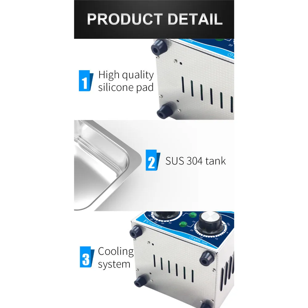 NNEDSZ 1.3L Digital Ultrasonic Cleaner Jewelry Ultra Sonic Bath Degas Parts Cleaning