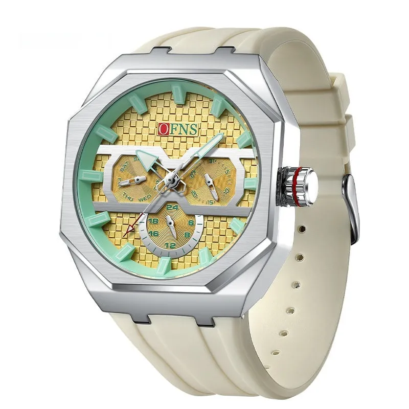 OFNS Three Eyes And Six Needles Fashion Waterproof Quartz Watch For Men 8023