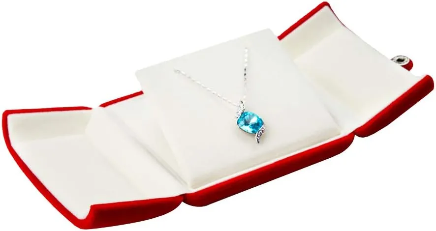 Oirlv Multifunctional Jewelry Box Velvet Pendant Necklace Gift Box Storage Case