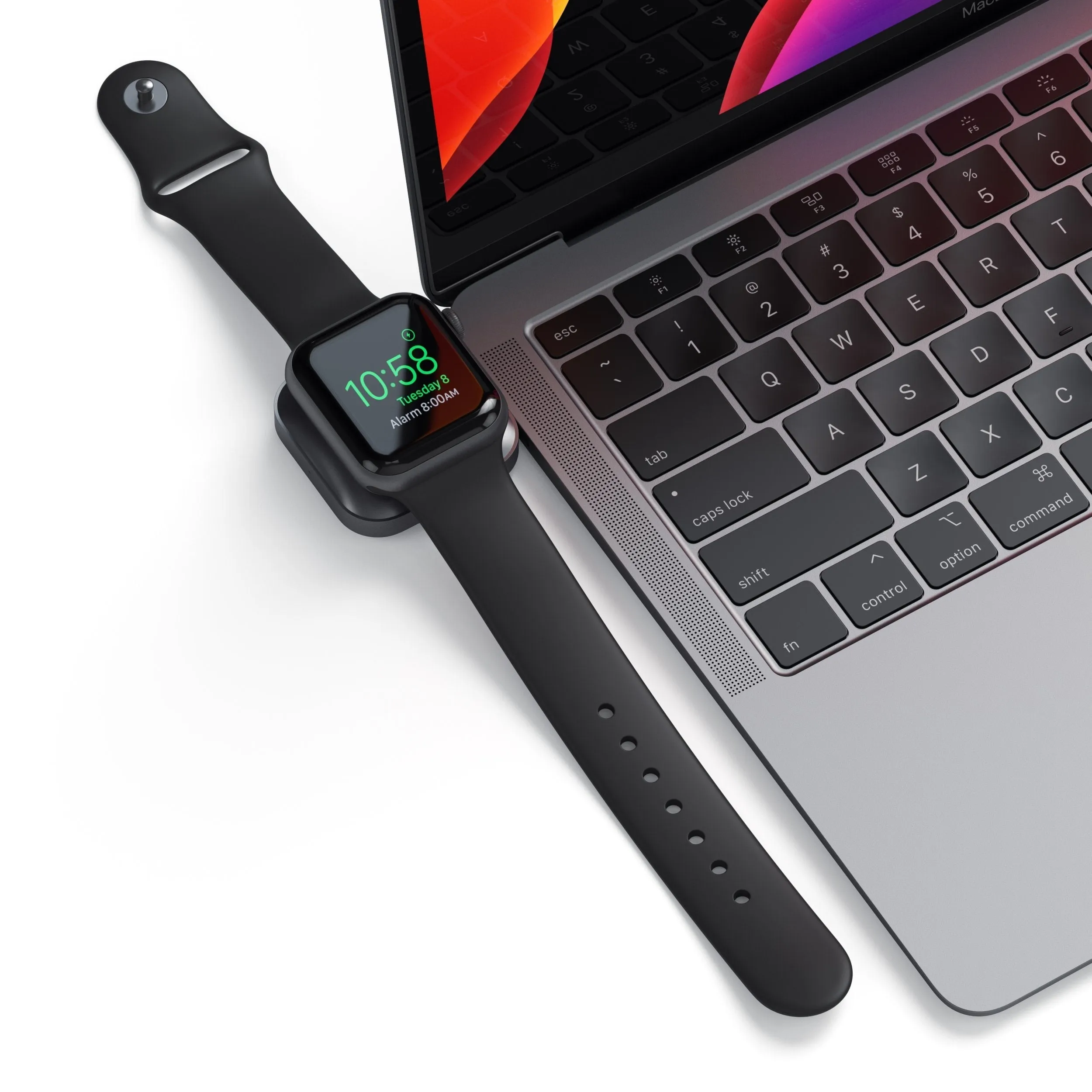 [OPEN BOX] SATECHI USB-C Magnetic Charging Dock for Apple Watch - White/Gray