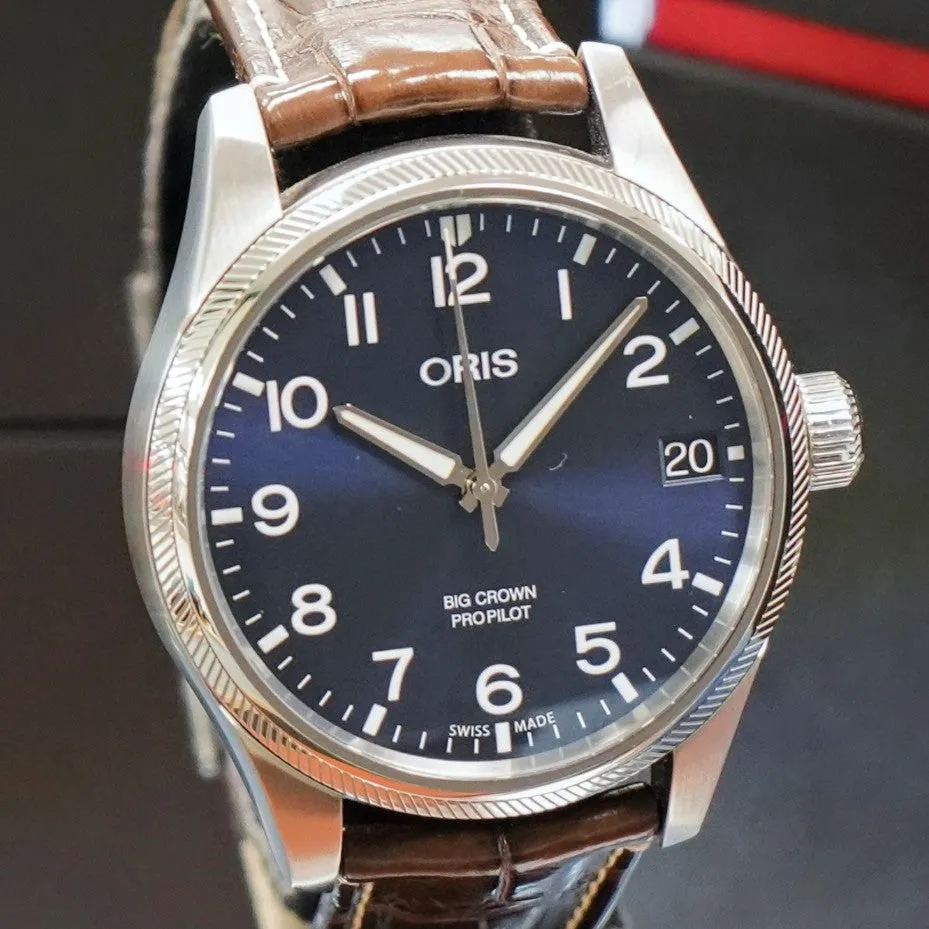 ORIS Big Crown ProPilot Big Date Watch Blue Dial 41mm Automatic Wristwatch - Double Box & Papers