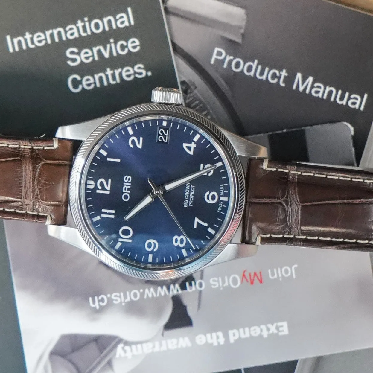 ORIS Big Crown ProPilot Big Date Watch Blue Dial 41mm Automatic Wristwatch - Double Box & Papers