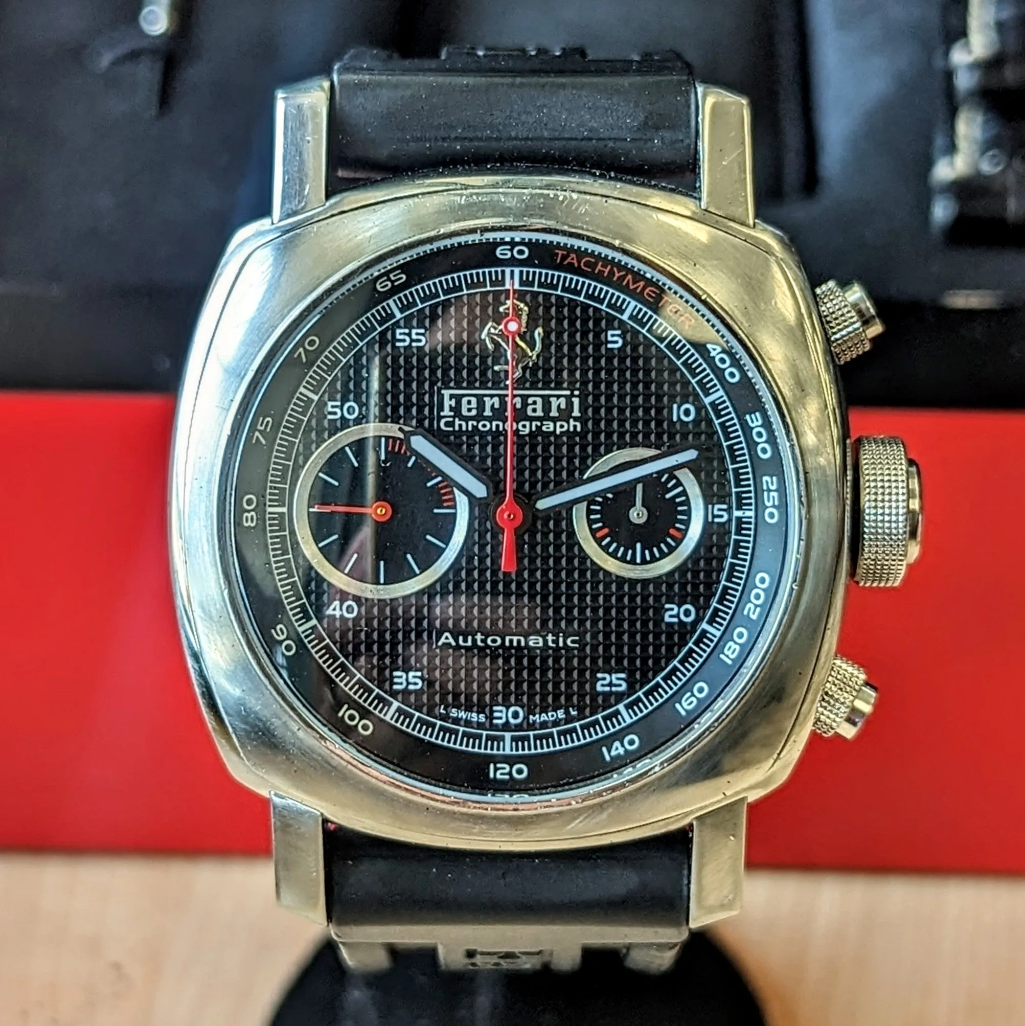 PANERAI Ferrari Grandturismo Chronograph Watch FER004 45mm Automatic Wristwatch - ALL Original Box & Papers