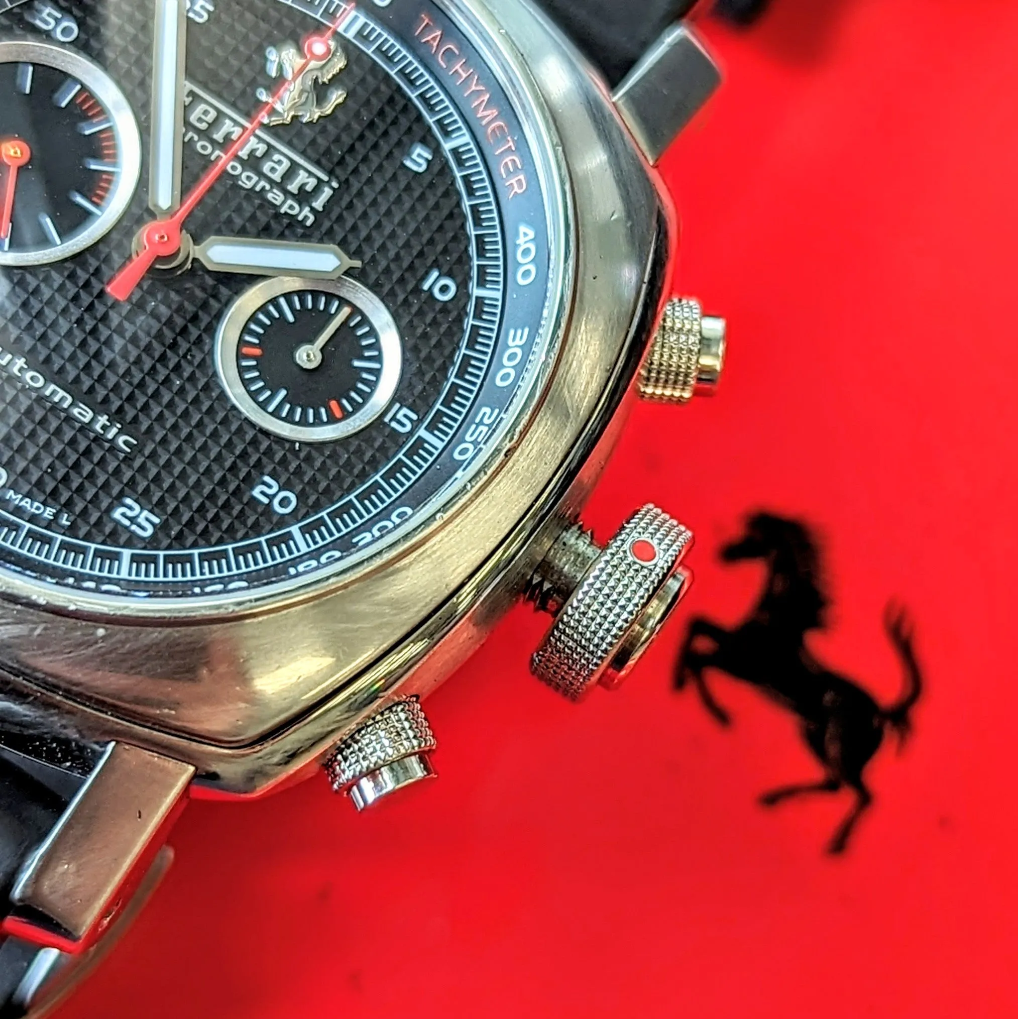 PANERAI Ferrari Grandturismo Chronograph Watch FER004 45mm Automatic Wristwatch - ALL Original Box & Papers
