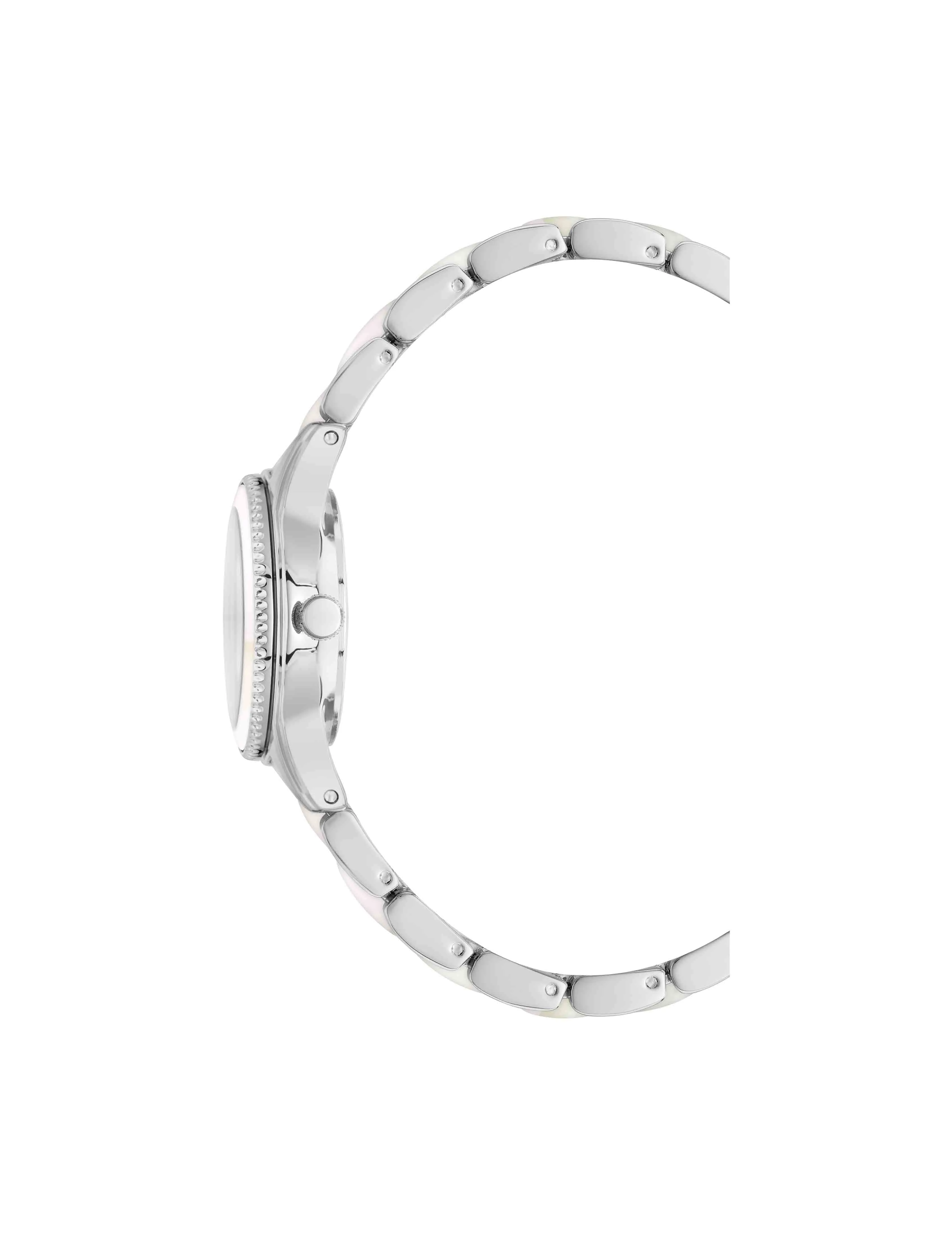 Pearlescent Resin Link Bracelet Watch