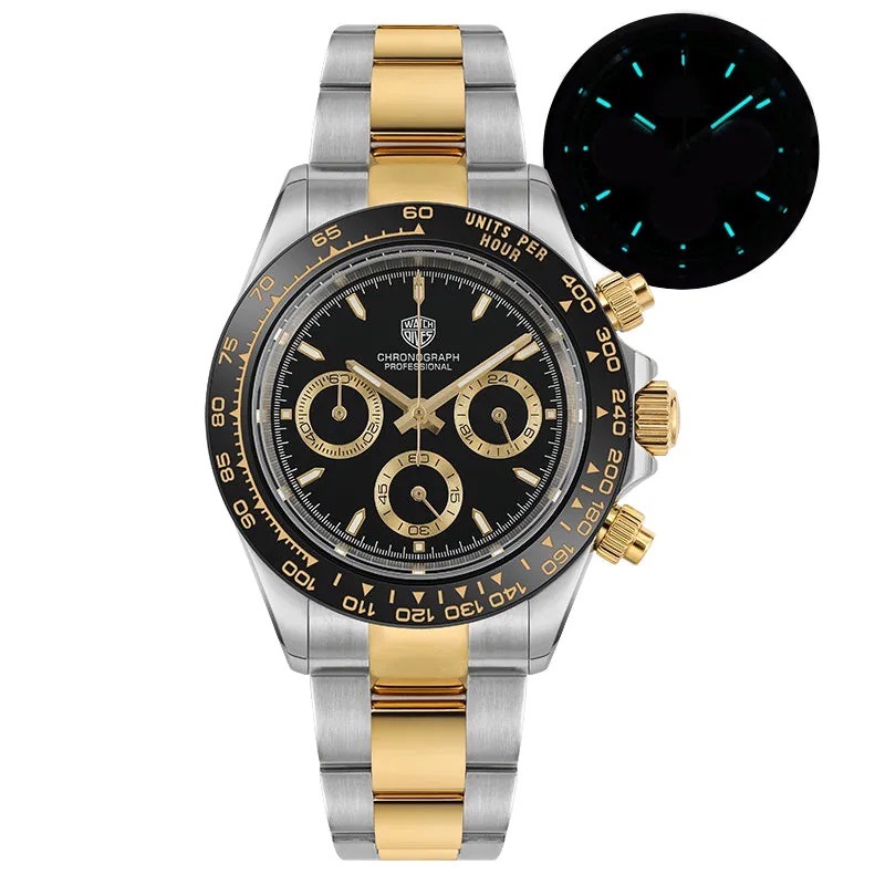 ★Pre-Owned★Watchdives WD16500 39mm VK63 Chronograph Watch