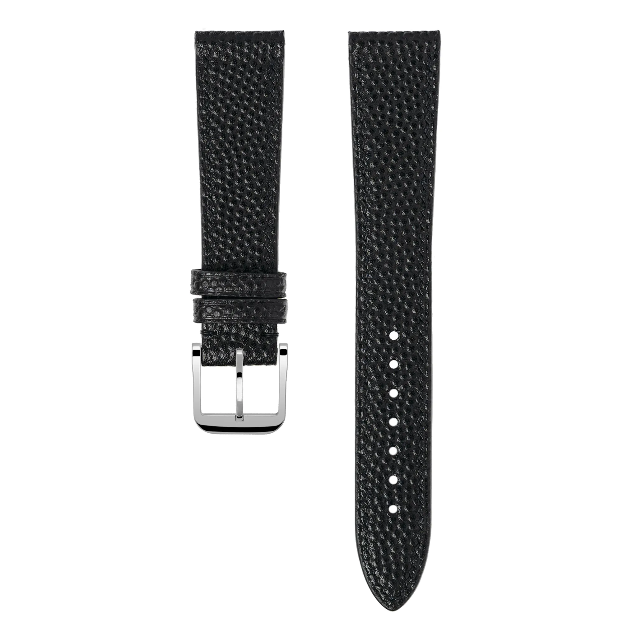 "Lagoon" Watch Strap in Caviar // Black