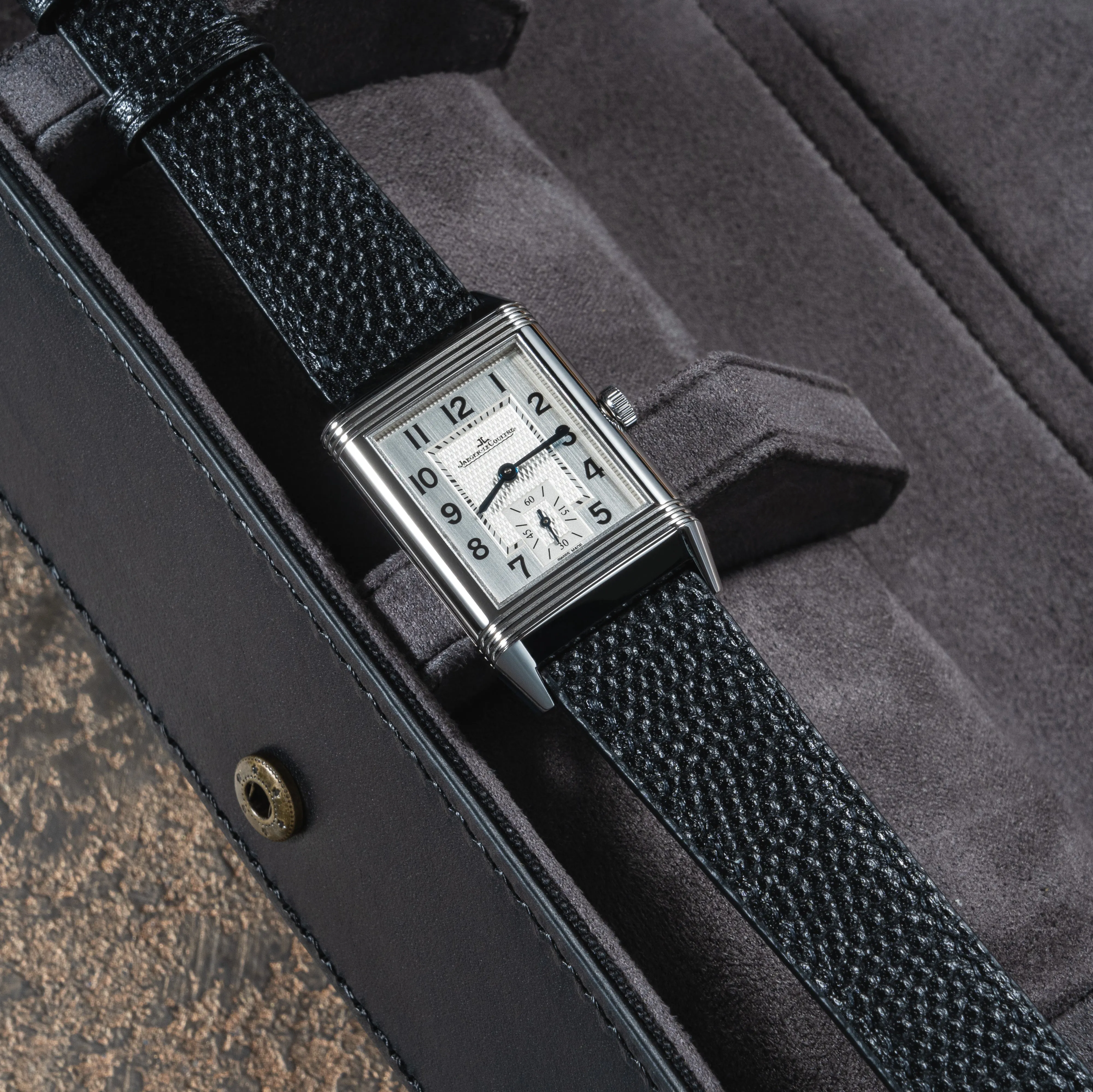 "Lagoon" Watch Strap in Caviar // Black