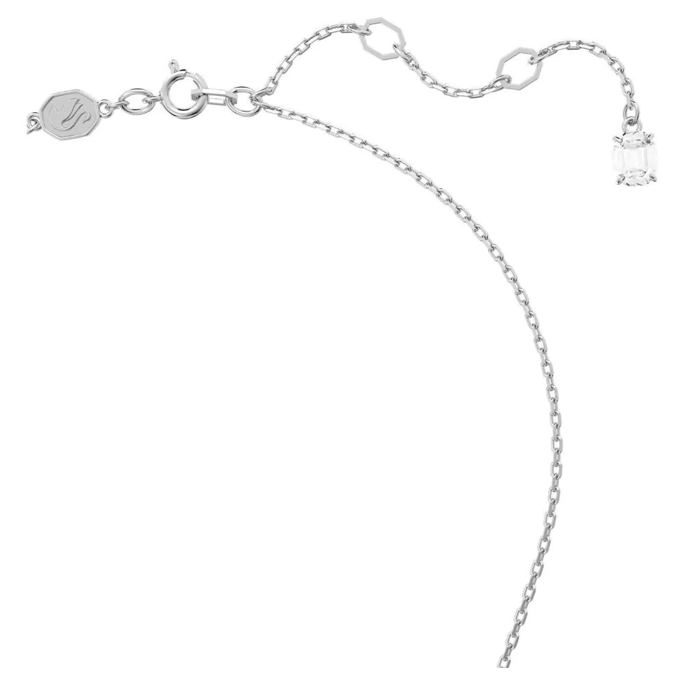 "Swarovski Matrix pendant Mixed cuts, Heart, White, Rhodium plated"