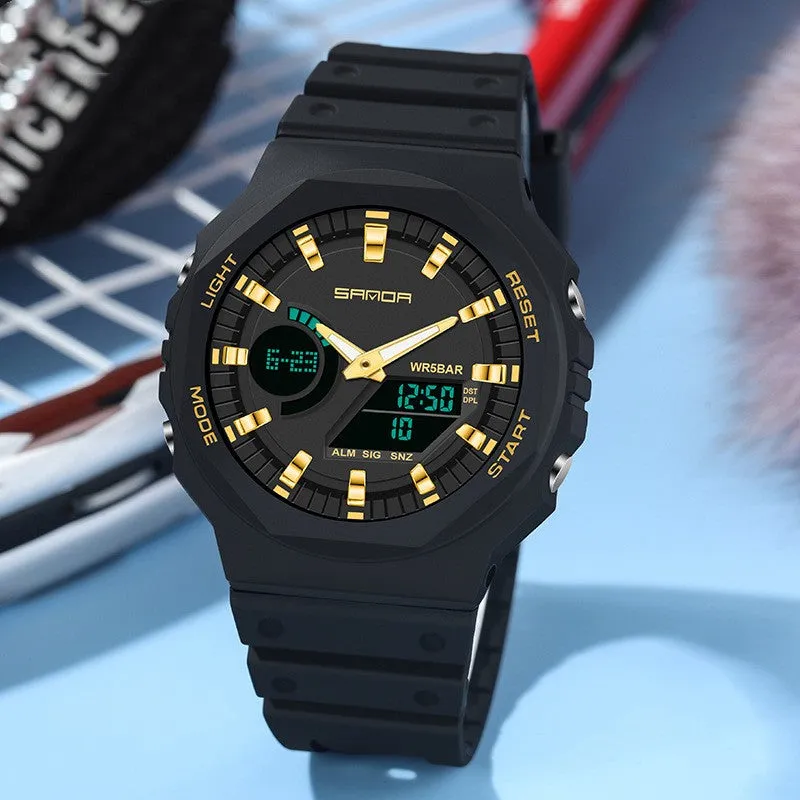 Sanda Sports Waterproof Analog Digital Watch for Men 6016