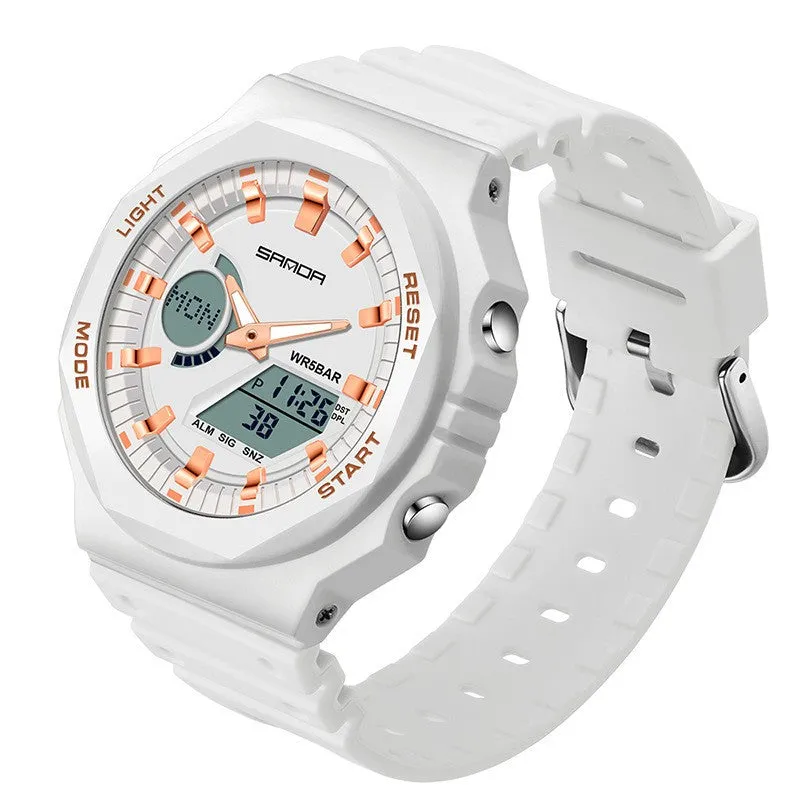 Sanda Sports Waterproof Analog Digital Watch for Men 6016