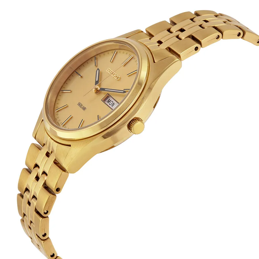 Seiko Solar Champagne Dial Men's Watch SNE036