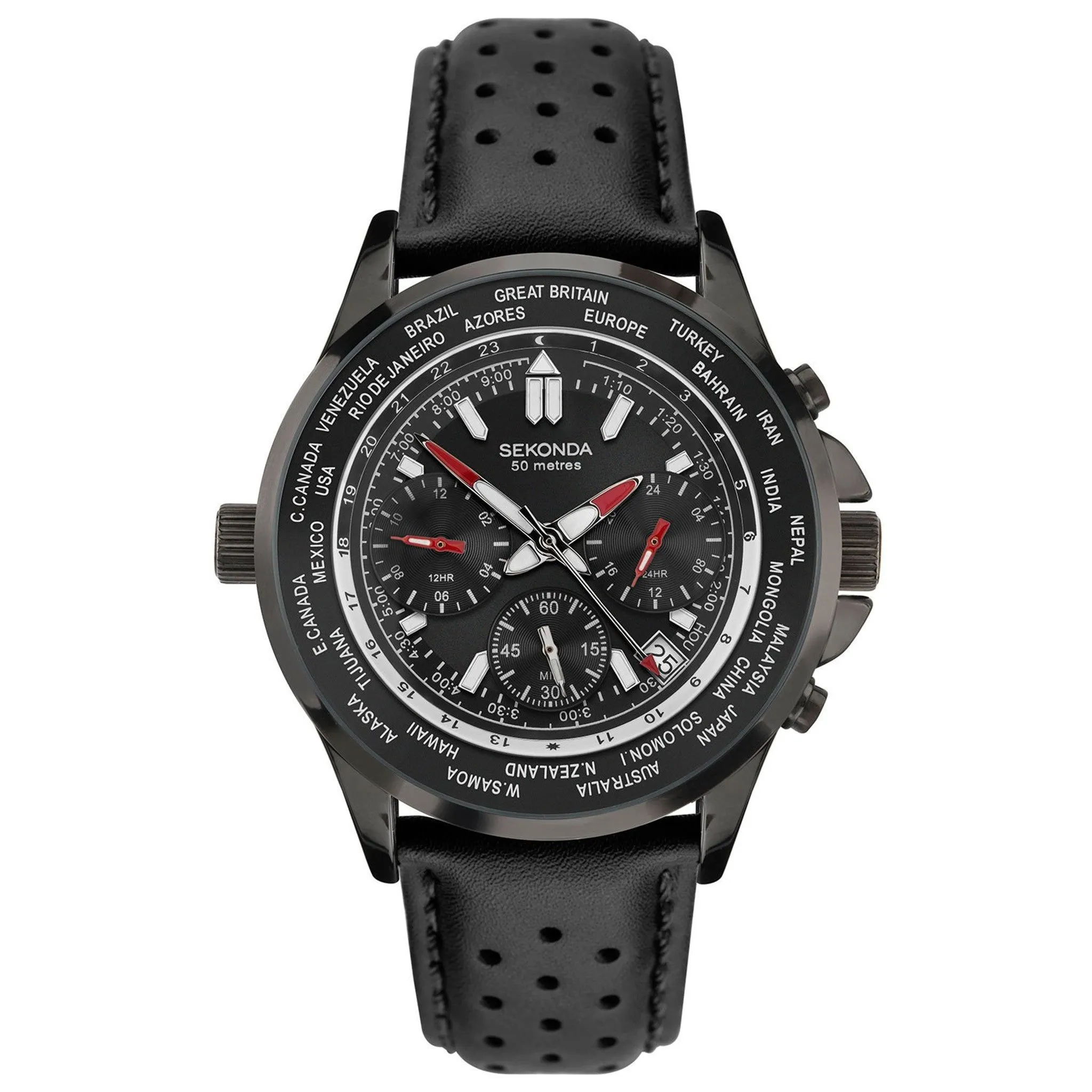 Sekonda Black Case Black Dial Mens Watch SK1864