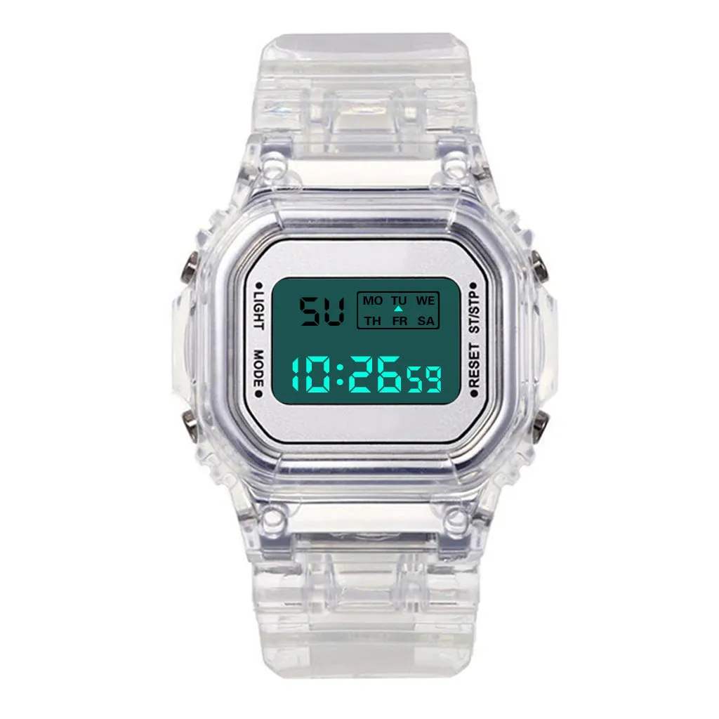 Sidiou Group Top Brand Men's Creative Sport Watches Luxury LED Digital Watch For Unisex Square Waterproof Luminous Watch