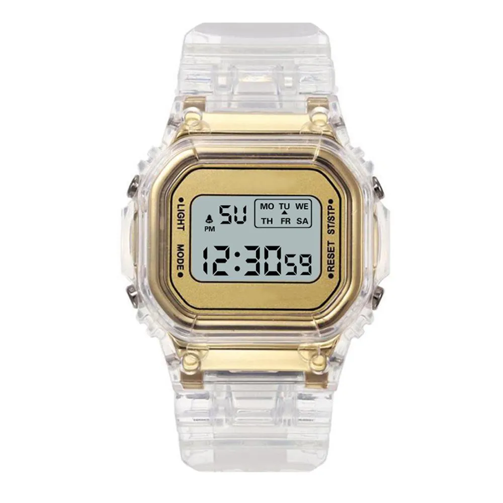 Sidiou Group Top Brand Men's Creative Sport Watches Luxury LED Digital Watch For Unisex Square Waterproof Luminous Watch