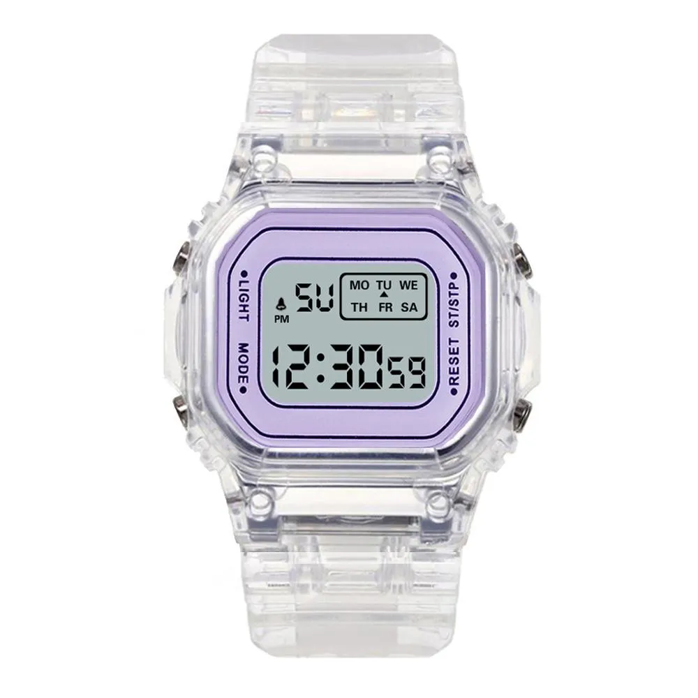 Sidiou Group Top Brand Men's Creative Sport Watches Luxury LED Digital Watch For Unisex Square Waterproof Luminous Watch