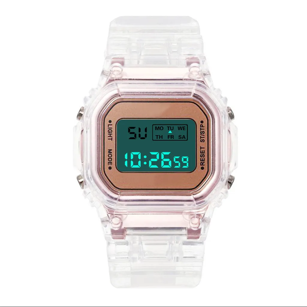 Sidiou Group Top Brand Men's Creative Sport Watches Luxury LED Digital Watch For Unisex Square Waterproof Luminous Watch
