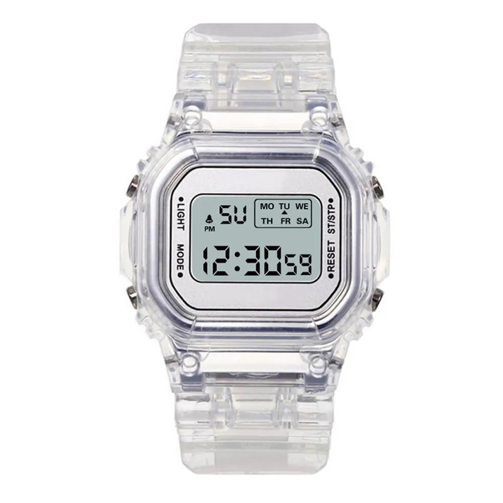 Sidiou Group Top Brand Men's Creative Sport Watches Luxury LED Digital Watch For Unisex Square Waterproof Luminous Watch