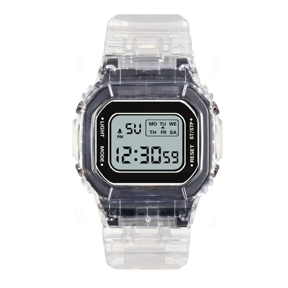 Sidiou Group Top Brand Men's Creative Sport Watches Luxury LED Digital Watch For Unisex Square Waterproof Luminous Watch