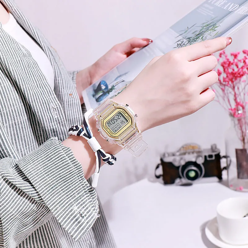 Sidiou Group Top Brand Men's Creative Sport Watches Luxury LED Digital Watch For Unisex Square Waterproof Luminous Watch