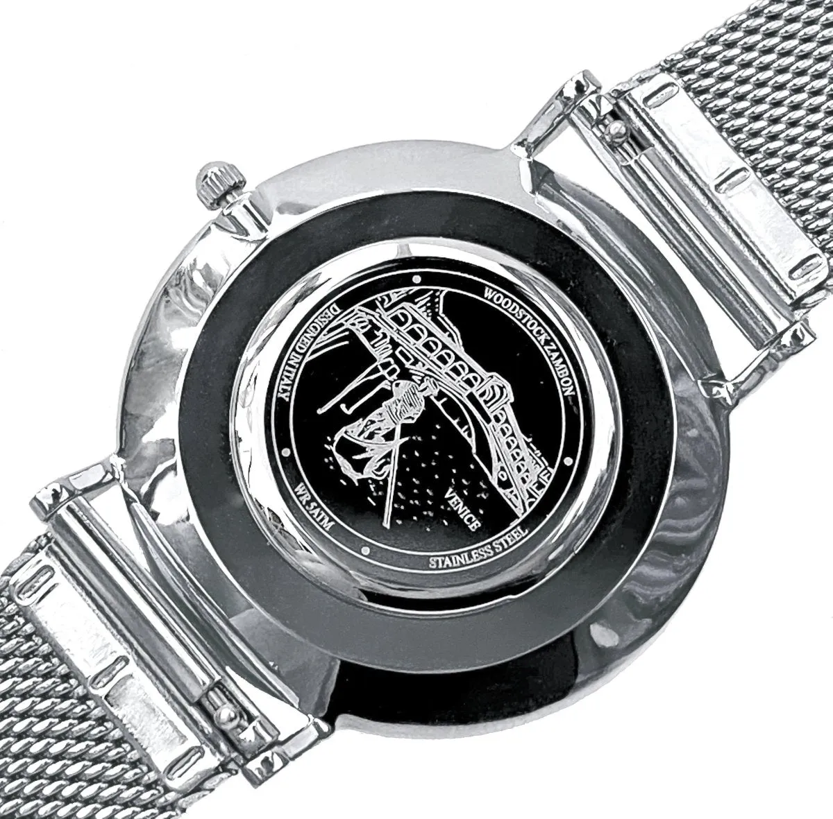 Silver Wave Waterproof Watch