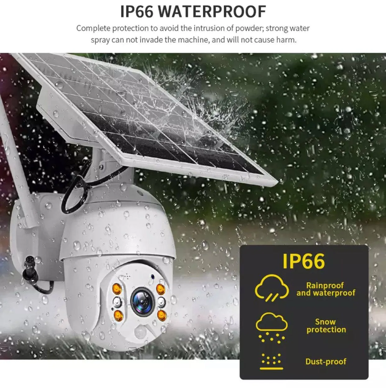 Solar Panel Camera Wifi Version Smart Home Surveillance