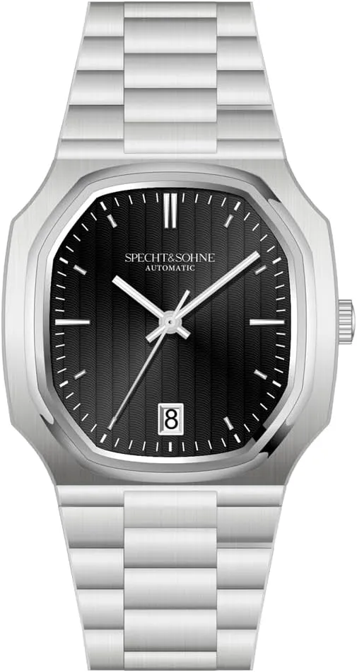 SPECHT&SOHNE Watches for Men 38MM Rare Elegant Automatic Mechanical Watch Stainless Steel Sapphire Crystal Waterproof