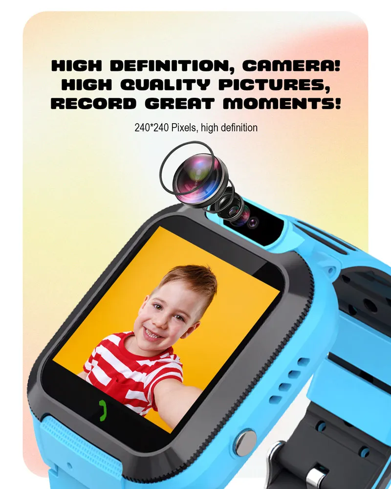 Spiky Basilisk Kids' Cute Waterproof Smartwatch With GPS - Black