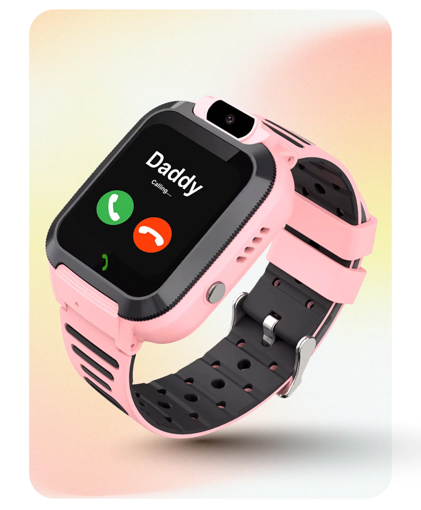 Spiky Basilisk Kids' Cute Waterproof Smartwatch With GPS - Black