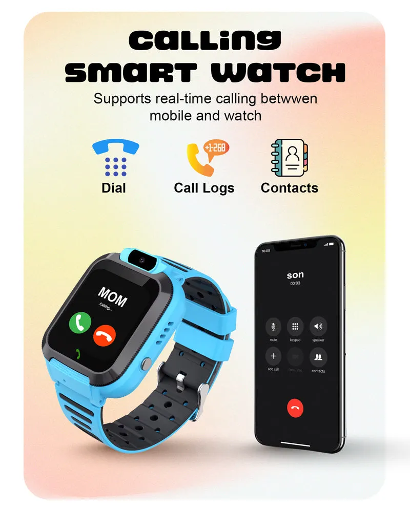 Spiky Basilisk Kids' Cute Waterproof Smartwatch With GPS - Black