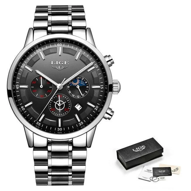Sport Quartz Clock Mens Watches Top Brand Luxury Business Waterproof Watch