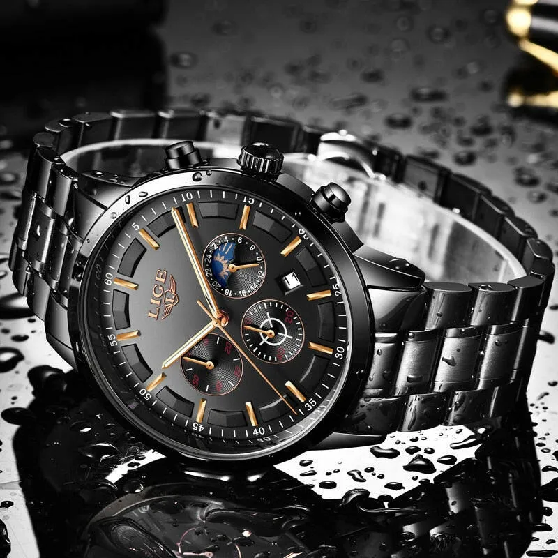 Sport Quartz Clock Mens Watches Top Brand Luxury Business Waterproof Watch