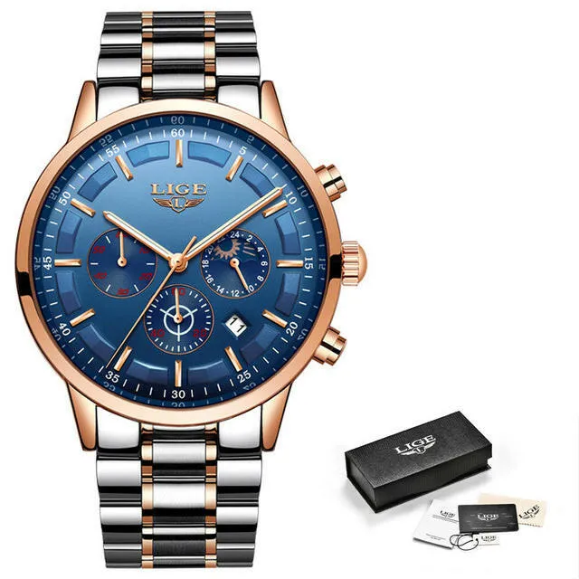 Sport Quartz Clock Mens Watches Top Brand Luxury Business Waterproof Watch