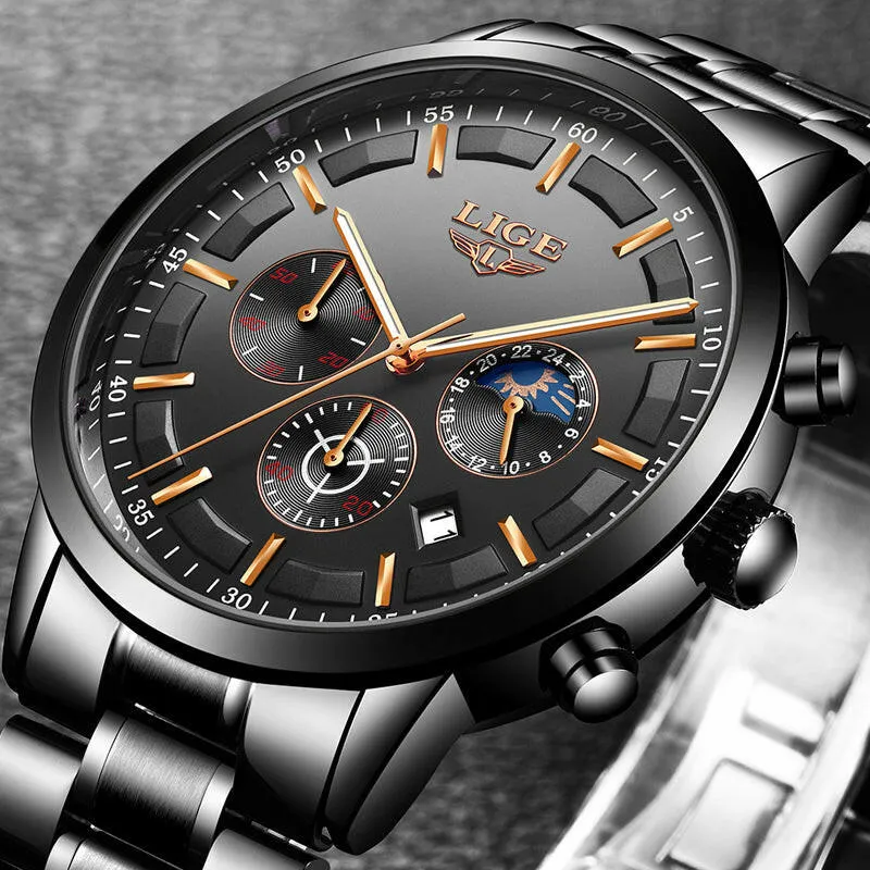 Sport Quartz Clock Mens Watches Top Brand Luxury Business Waterproof Watch