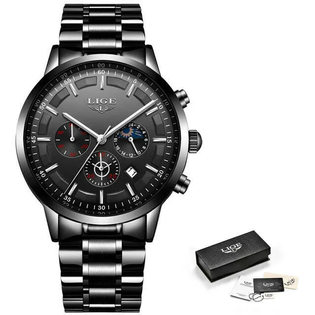 Sport Quartz Clock Mens Watches Top Brand Luxury Business Waterproof Watch