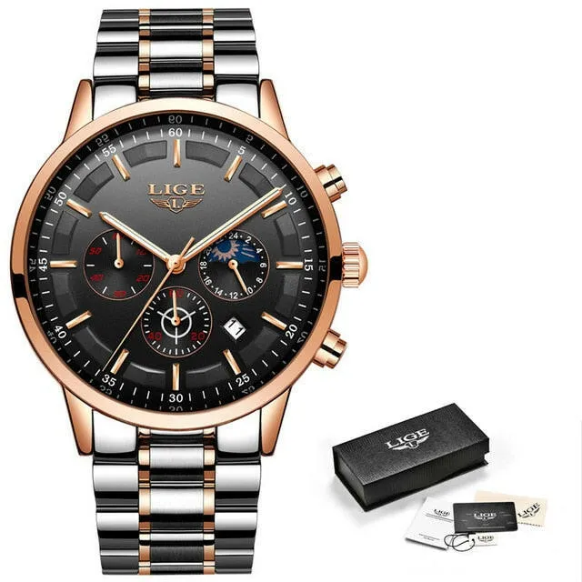 Sport Quartz Clock Mens Watches Top Brand Luxury Business Waterproof Watch