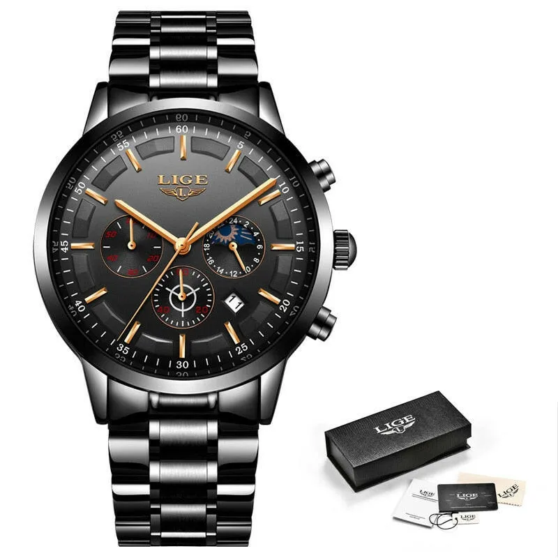 Sport Quartz Clock Mens Watches Top Brand Luxury Business Waterproof Watch