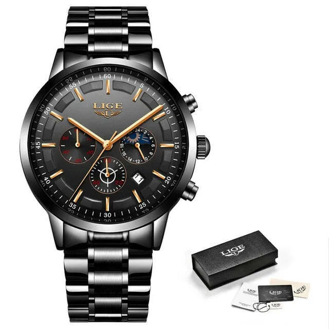 Sport Quartz Clock Mens Watches Top Brand Luxury Business Waterproof Watch
