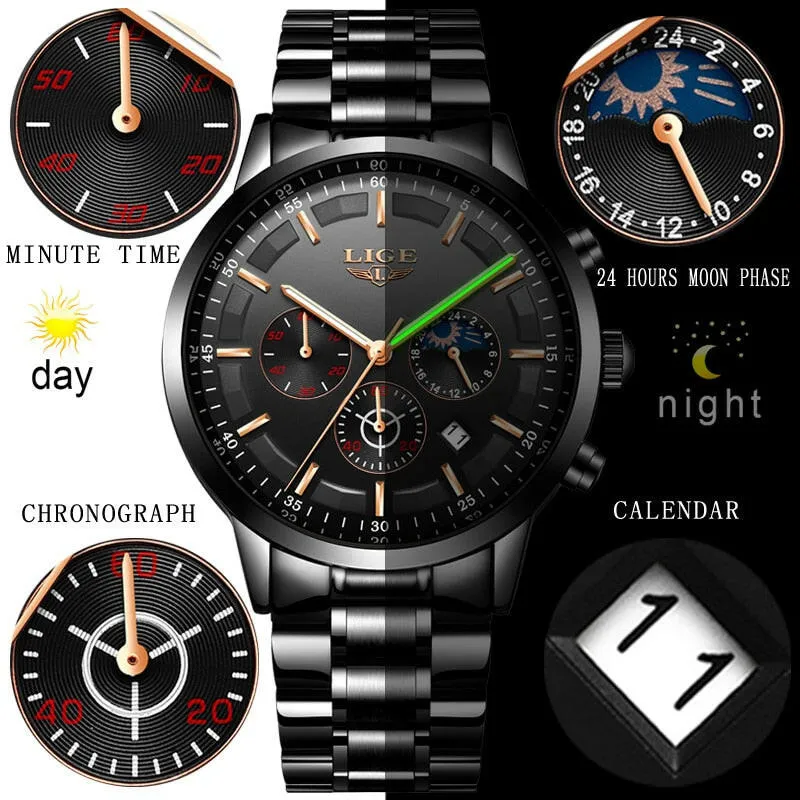 Sport Quartz Clock Mens Watches Top Brand Luxury Business Waterproof Watch