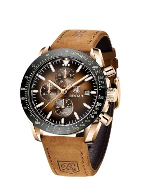 Stainless Steel Waterproof Quartz Chronograph Men Watch