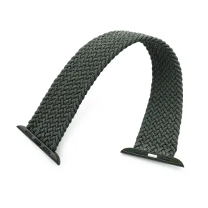 Stretchable Military Green Solo Loop Braided Watch Band compatible with Apple Watch 44mm / 42mm models